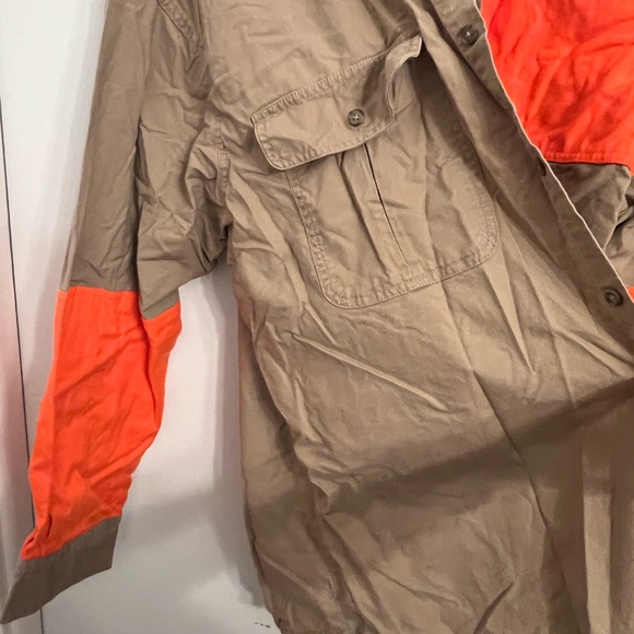 Men's Tan and Orange Hunting Jacket - Picture 5 of 11